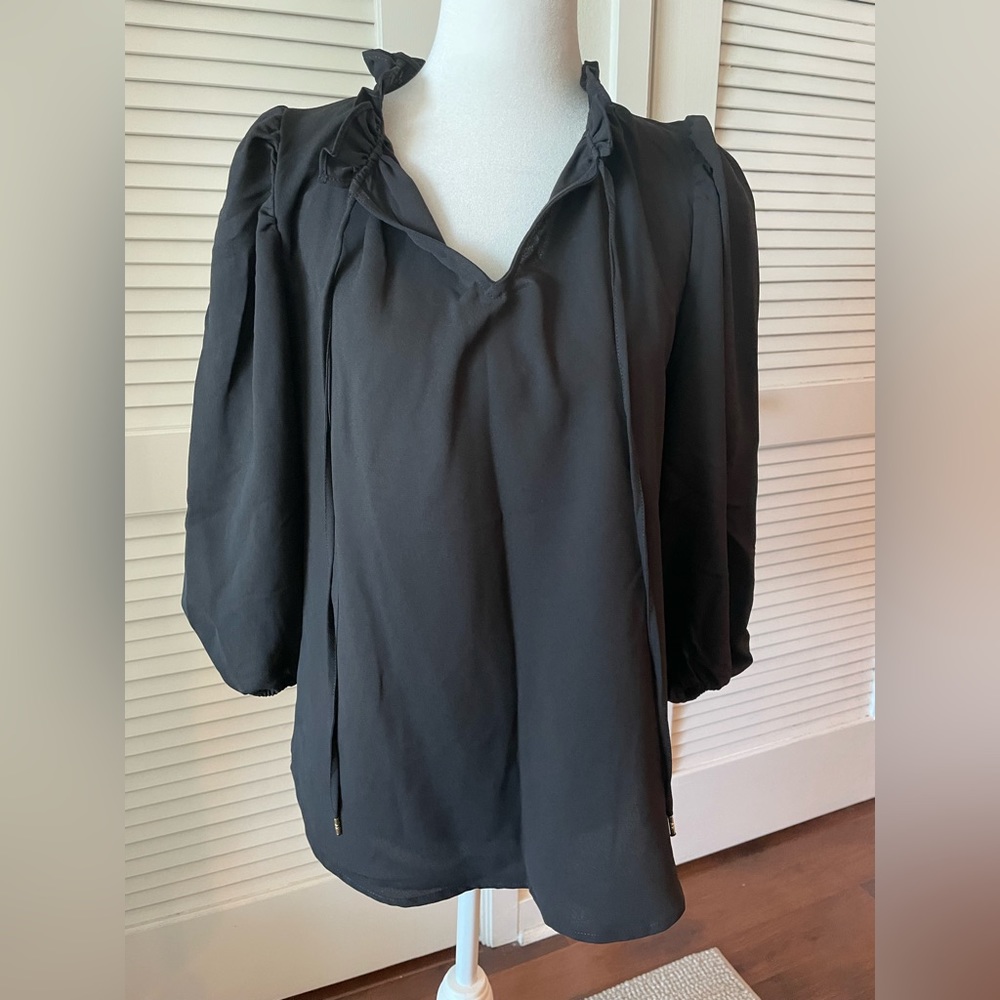 Anne Klein Black Top Blouse - New with Tags, Size Small